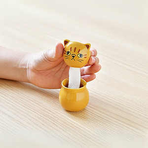 コロコロキャット 茶 ミント 誕生日カード付 1