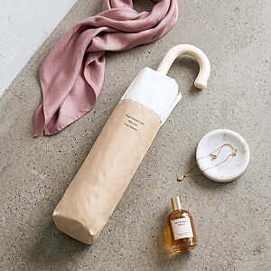 ツートーン ドーム型折りたたみ傘 ベージュ 1