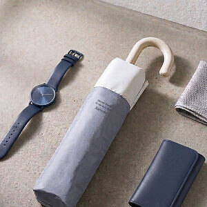 ツートーン ドーム型折りたたみ傘 ベージュ 5