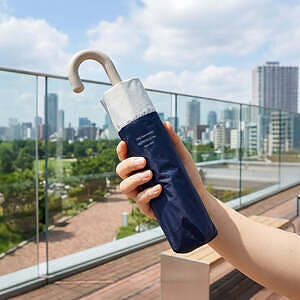 ツートーン ドーム型折りたたみ傘 ベージュ 10