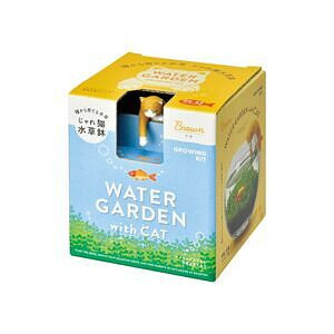 じゃれ猫水草鉢 茶ハチワレ 名入れ可能