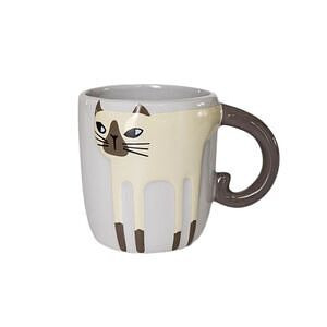 ハンドペイント キャットマグ シャム 名入れ可能