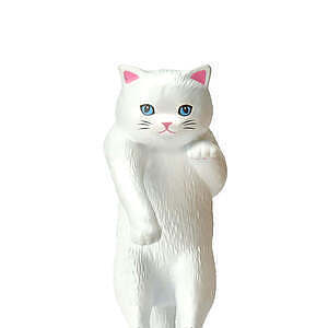 じゃれ猫水草鉢 白 0