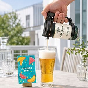 ハンディビールサーバー ブラック サマーカード付 名入れ可能