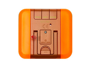 カラーアクリル LCD クロック オレンジ 1