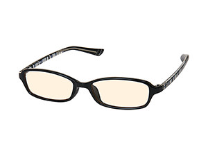 ブルーライト対策 PC メガネ ブラック 0