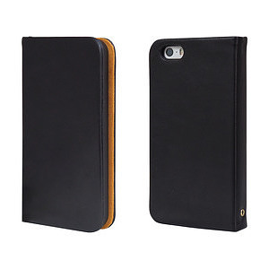 iPhone SE/5s/5 ソフトレザーカバー サイドフラップ ブラック 0