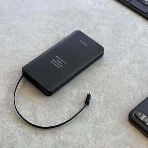 モバイルバッテリー ケーブル一体型 ブラック 3