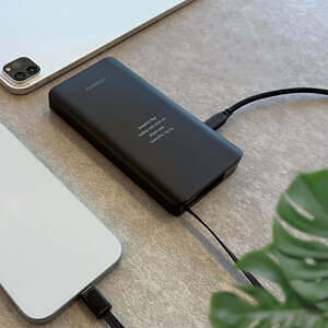 モバイルバッテリー ケーブル一体型 ブラック 4