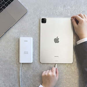 モバイルバッテリー ケーブル一体型 ブラック 12