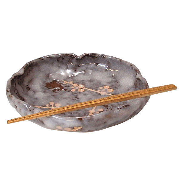 京焼 志野梅 浅鉢