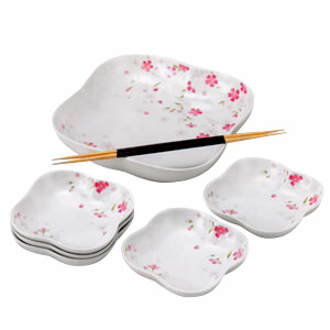 昭和花浪漫 取分け揃 (箸付)
