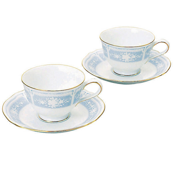 ノリタケ レースウッドゴールド コーヒー紅茶碗皿ペアセット