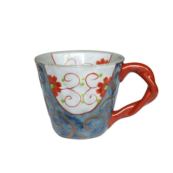 染錦花唐草 マグカップ レッド