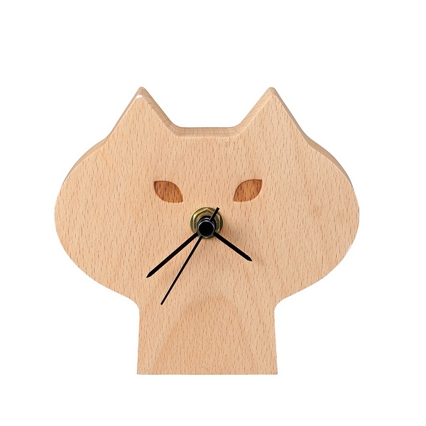 ひげねこ時計 ナチュラル