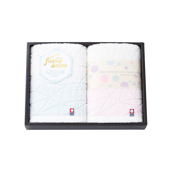 フワップ＆ココ フェイスタオル2枚セット