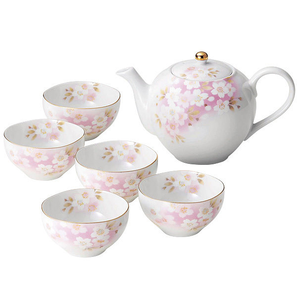 宇野千代 日和桜 ポット茶器揃
