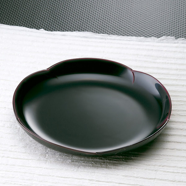 雅乃 花こころ大皿 溜