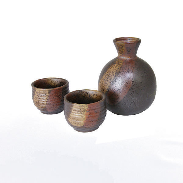 三色備前酒器セット