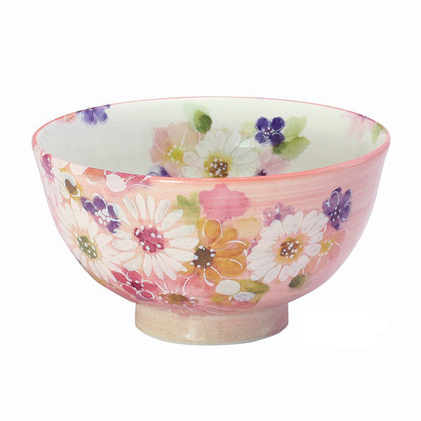 花づくし 飯碗 ピンク