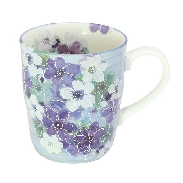 花づくし マグカップ ブルー