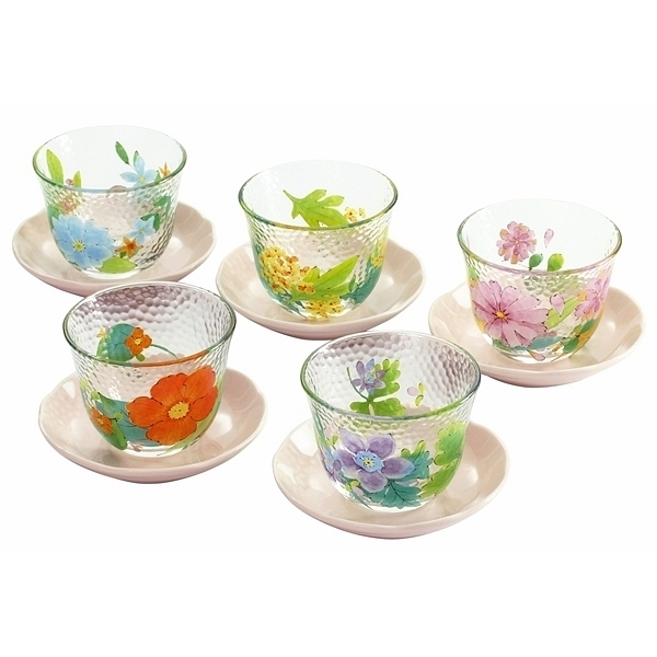 旬花 ガラス茶付冷茶揃
